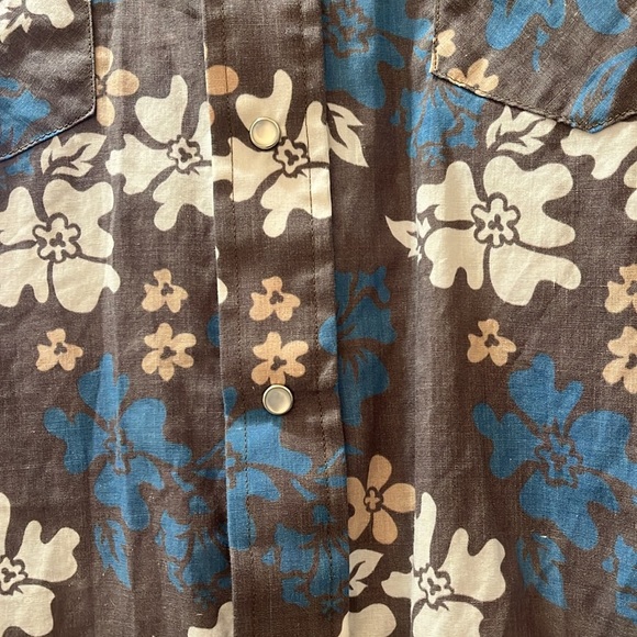 Western Aloha - Pearl Snap Hawaiian Long-Sleeveve Shirt Size M 🤠‼️PRICE DROP‼️ - Picture 4 of 7